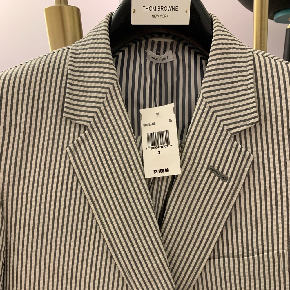 Thom Browne Seersucker Jacket Size 3